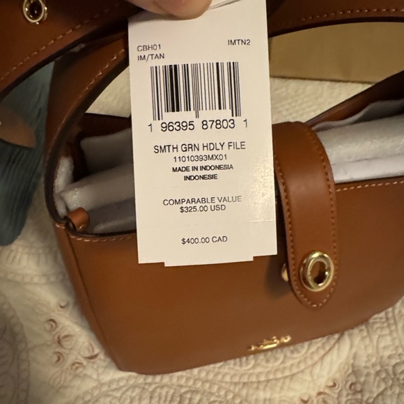 Coach Cognac Leather Bucket Shoulder Bag - Picture 2 of 6